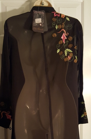NWTBlack Sheer Blouse/Cardigan - Picture 4 of 4